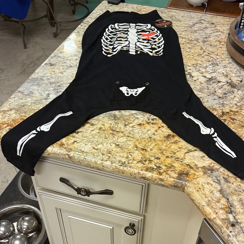 Skeleton Dog Costume - Black